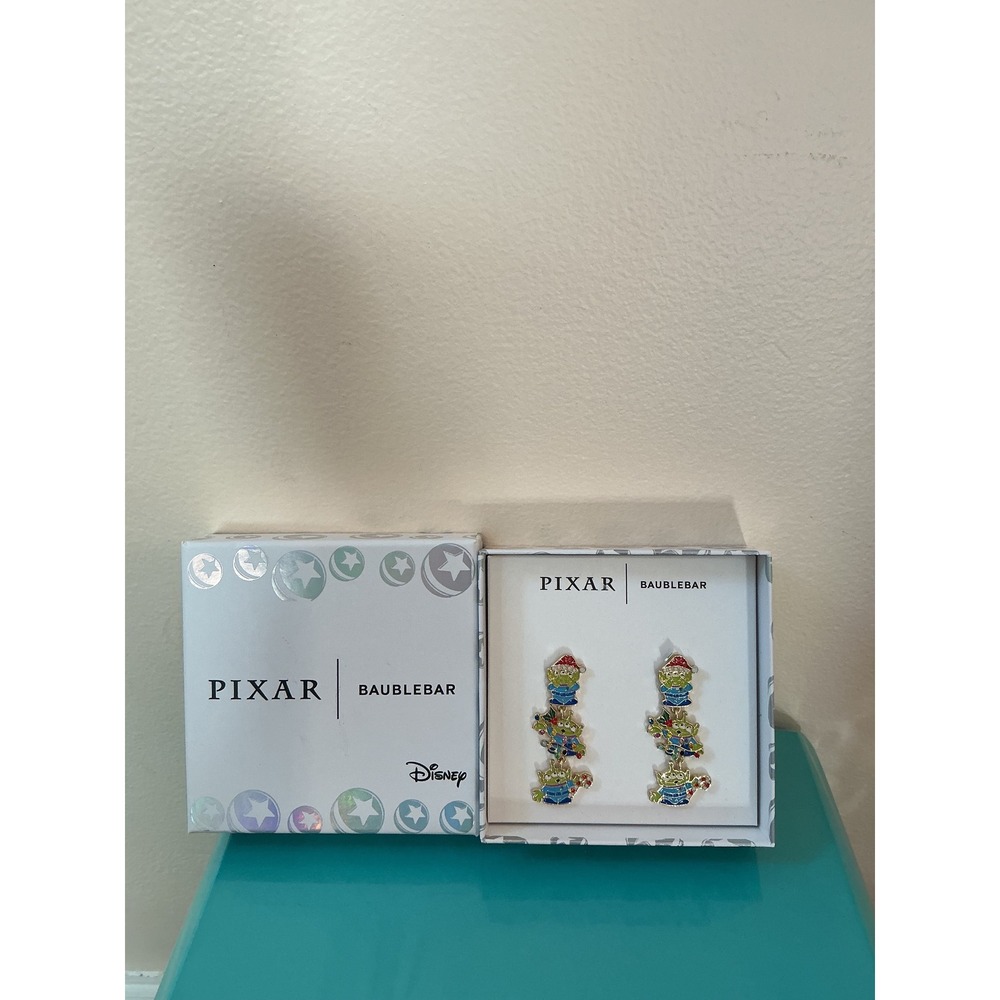 Baublebar Pixar Alien Earrings Toy Story Holiday Christmas Enamel Dangle